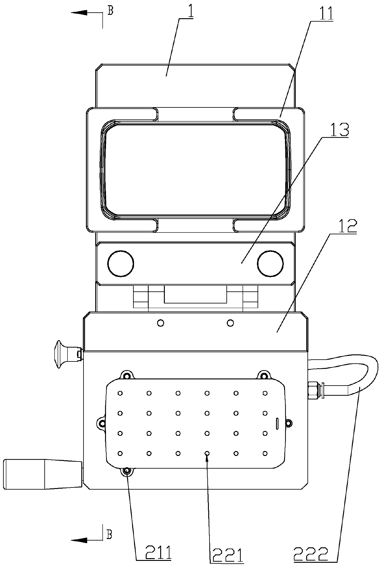 Turnover type assembling and positioning device