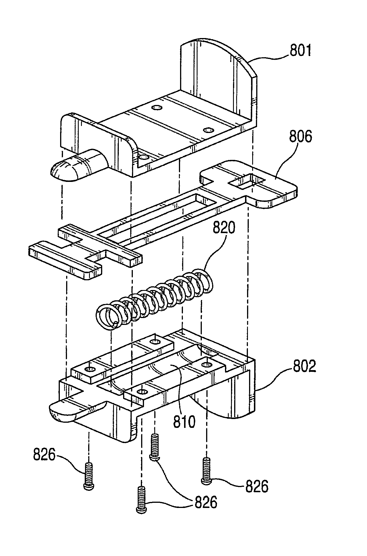 Spring loaded security slot attachment for portable device security