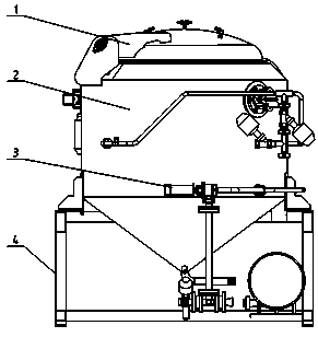 Fully-automatic powder dye solving, conveying and cleaning device