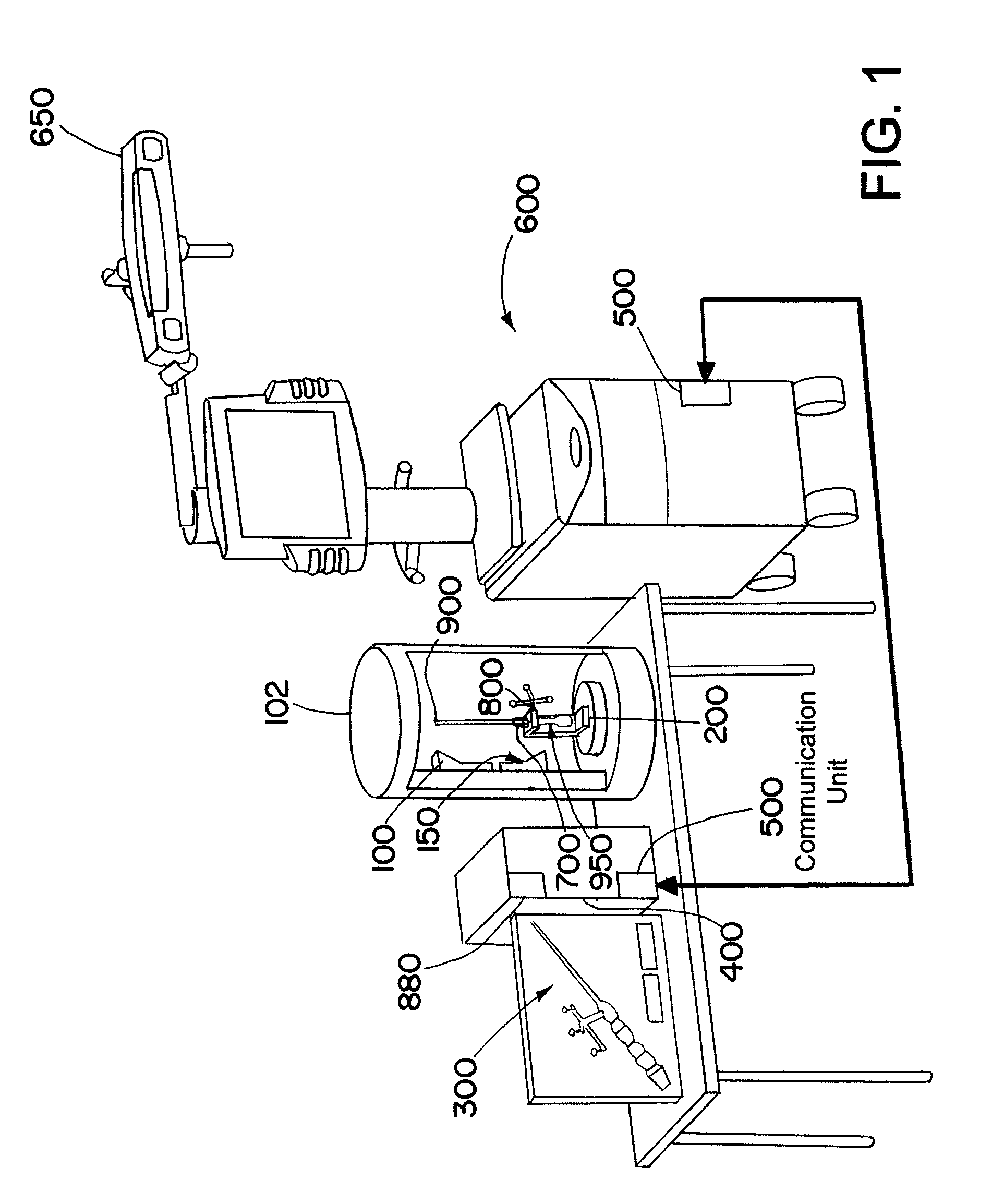 Geometrical properties measuring device for a medical treatment device including an RFID transponder