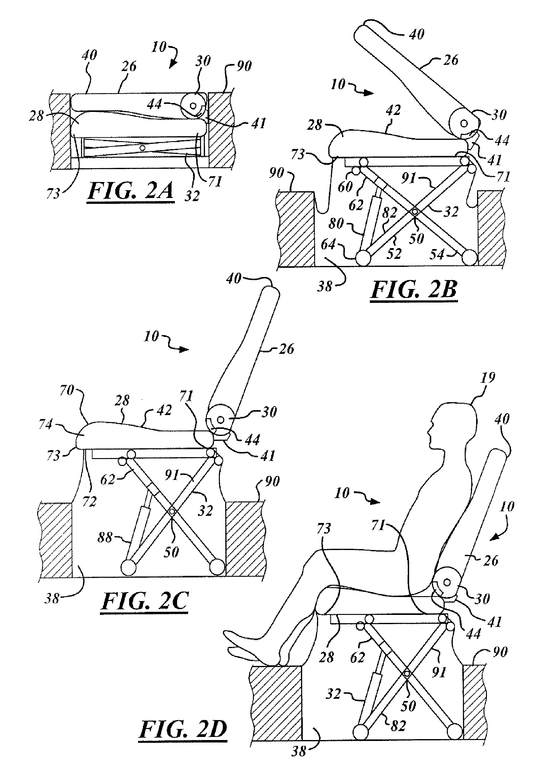 Stowable seat ;system