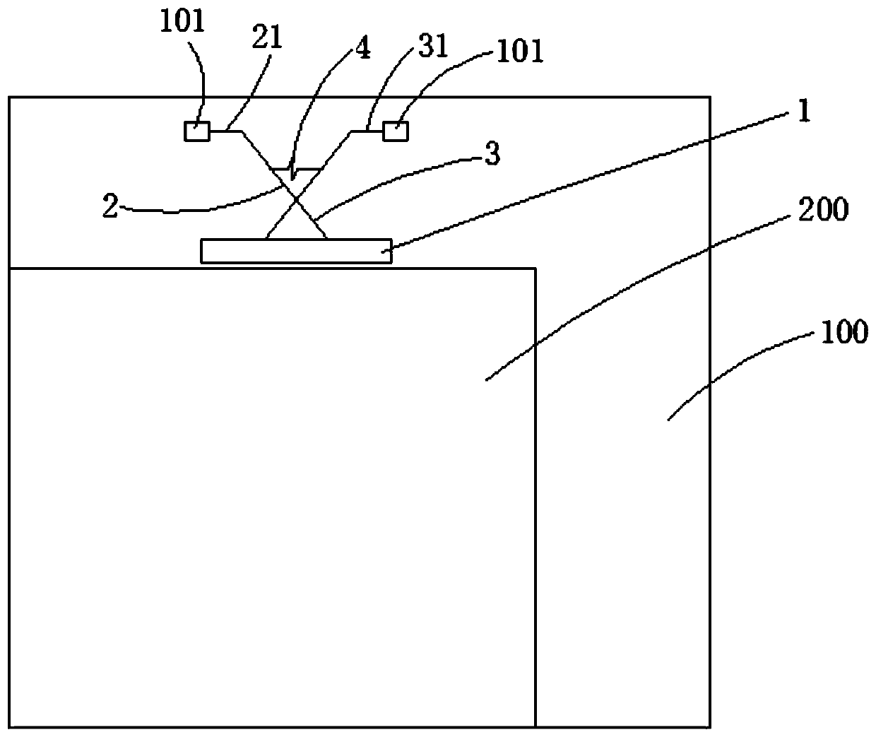 A positioning device for a light guide plate