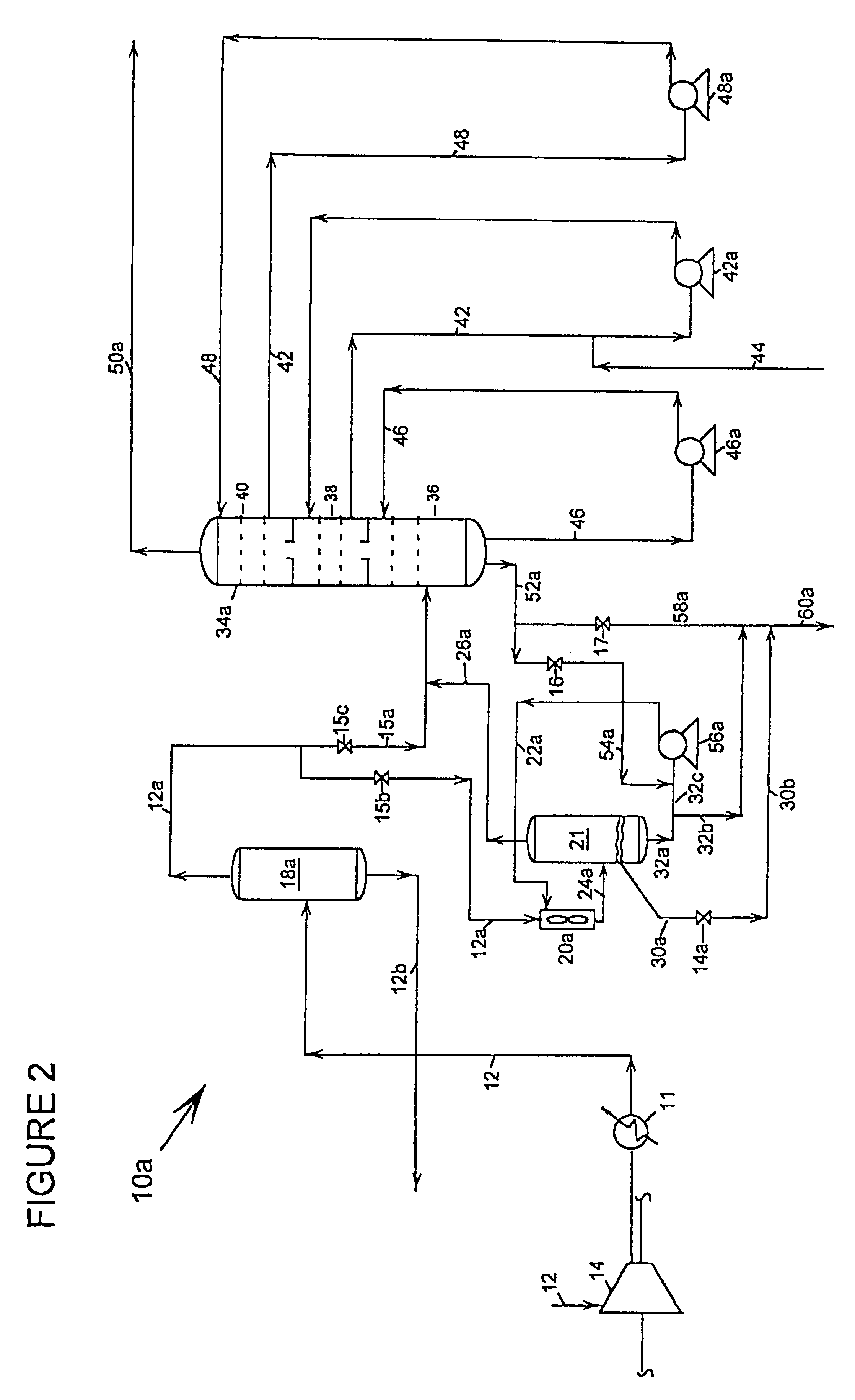 Process for pretreating cracked gas before caustic tower treatment in ehtylene plants