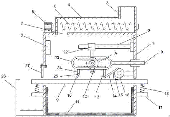 Soybean screening device with drying function