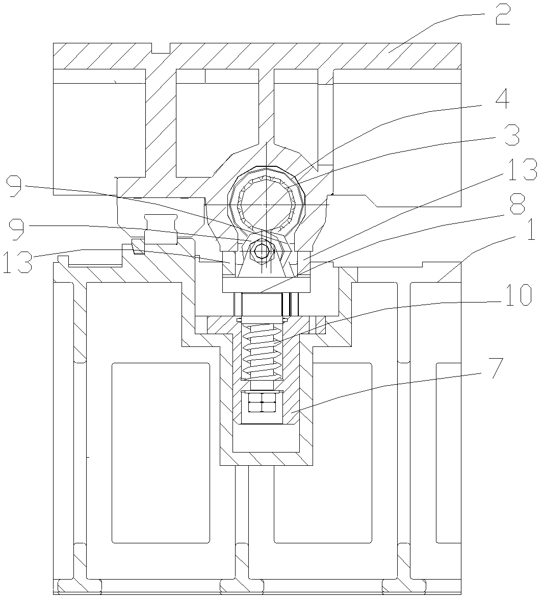 Screw rod supporting device on planer type milling machine with moving workbench