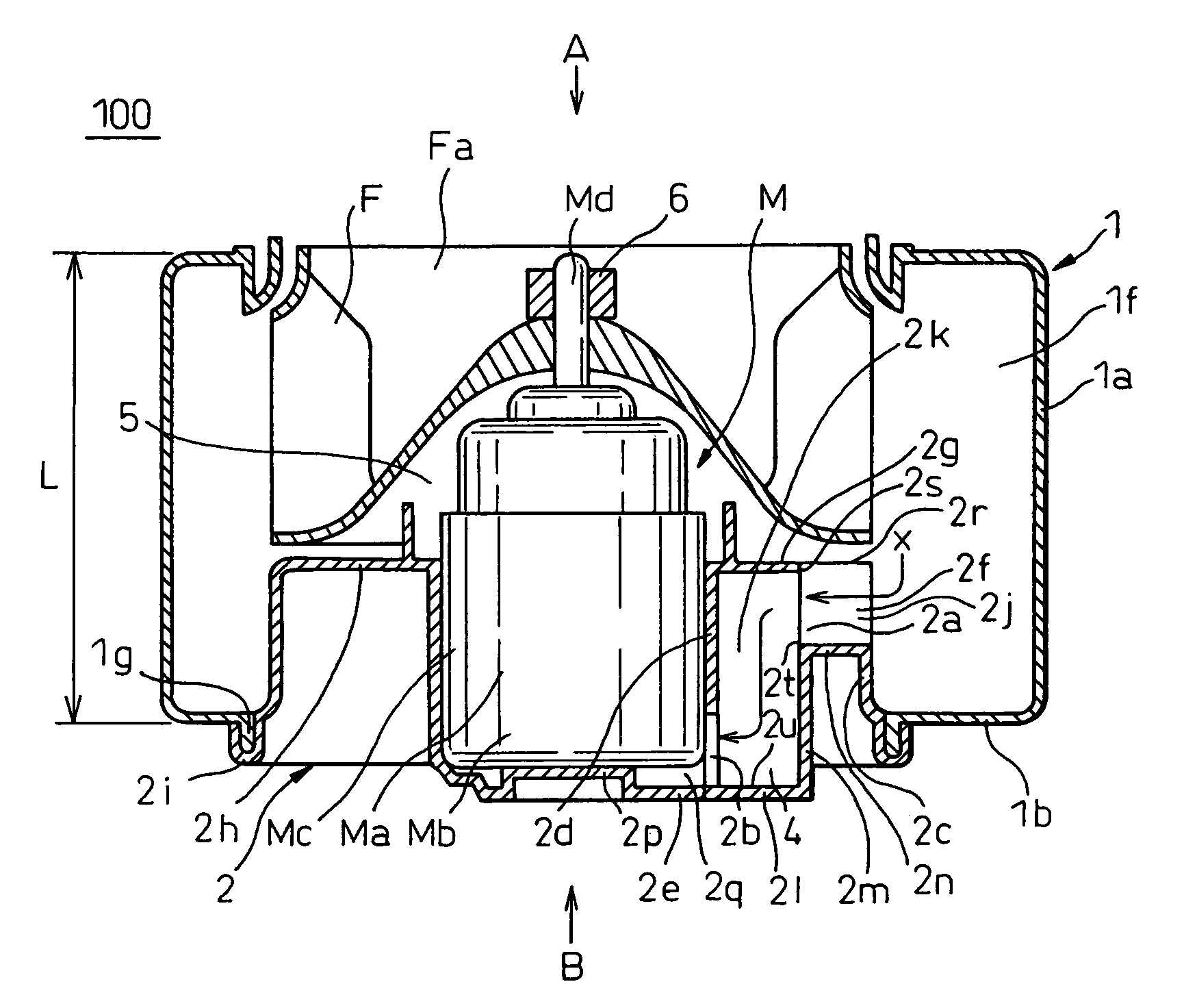 Blower system having a cooling passage