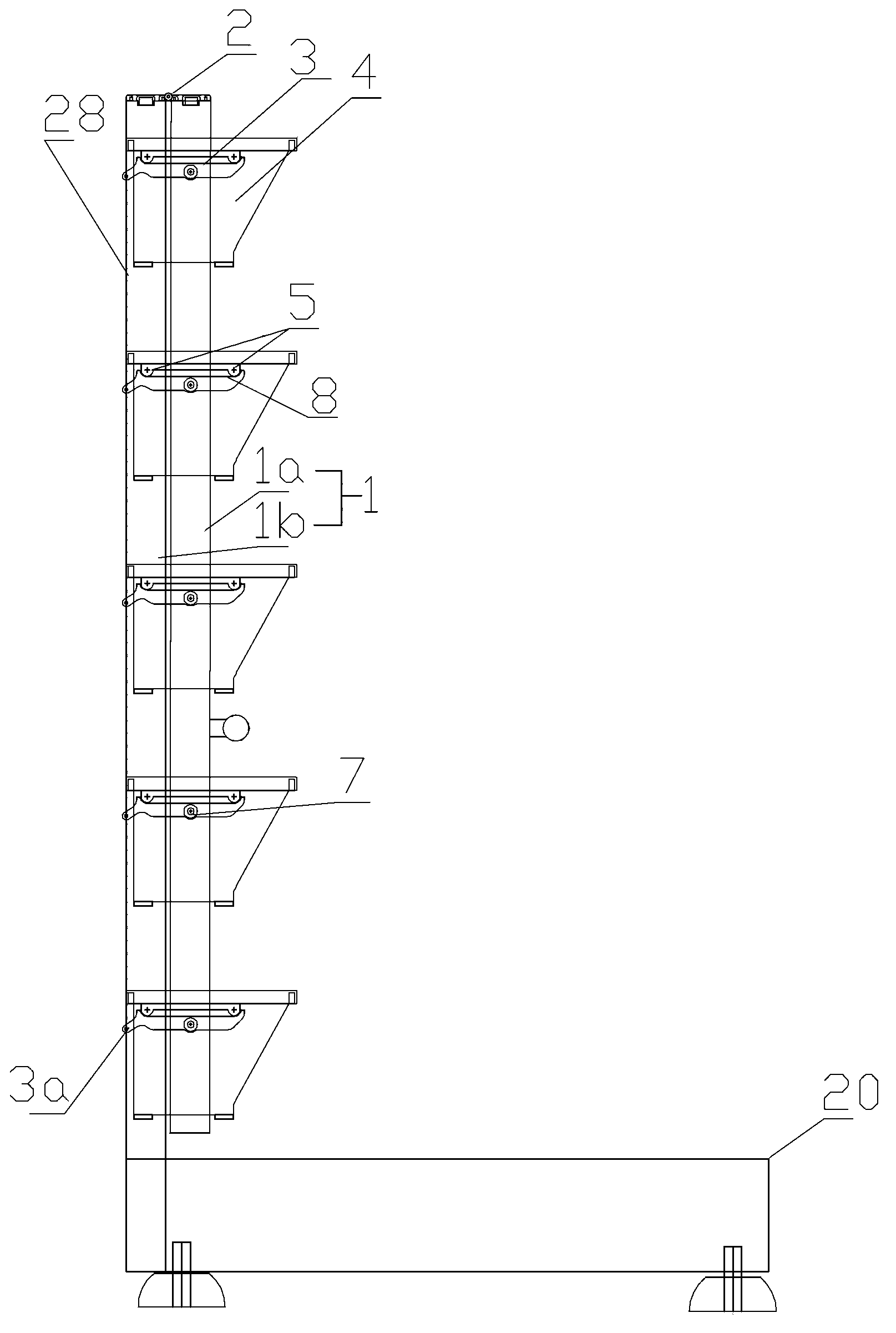 Extensible detachable potted foldable planting device applicable to ships and warships and households