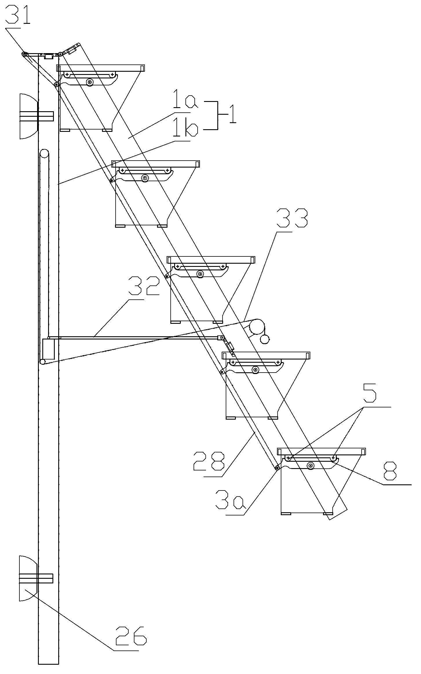 Extensible detachable potted foldable planting device applicable to ships and warships and households