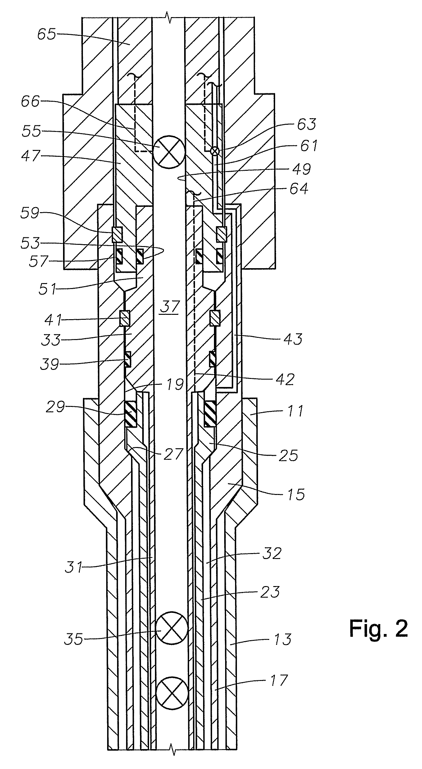 Through riser installation of tree block