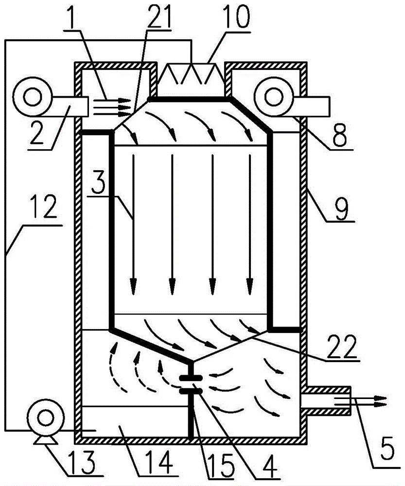 Counterflow plate dew point indirect evaporative cooler with external split structure and channel partition