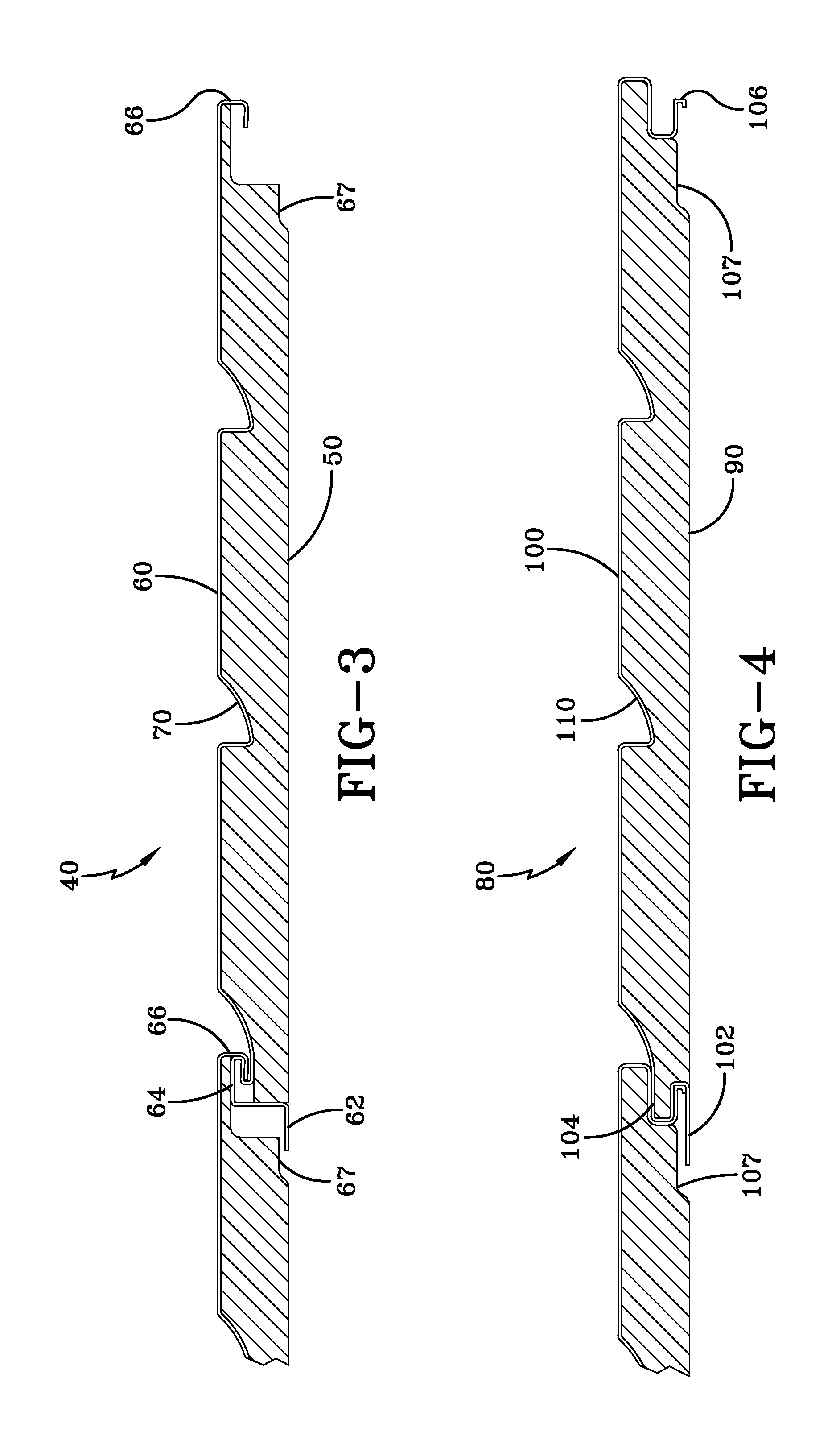 Backed building structure panel having grooved and ribbed surface