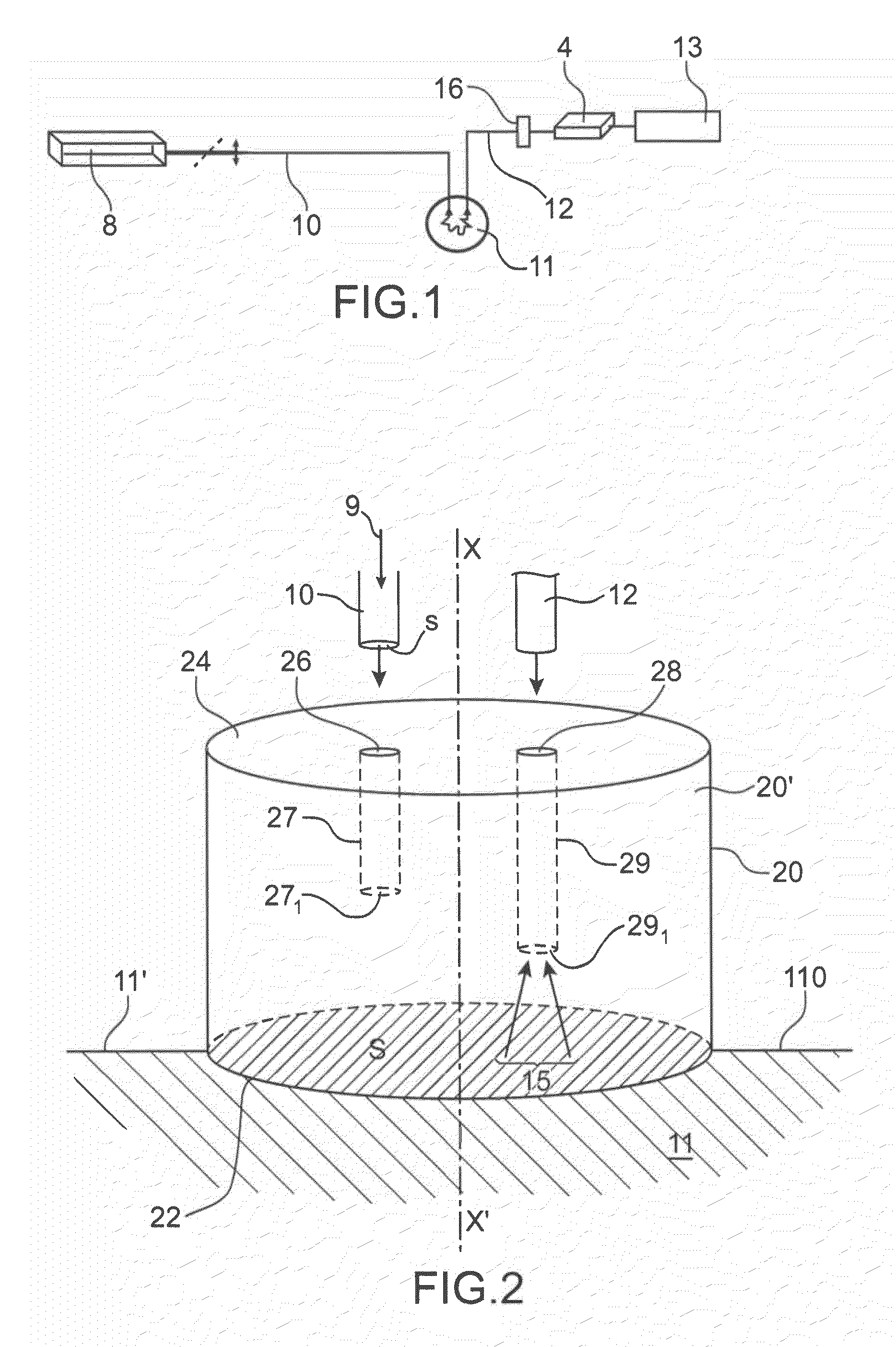 Method and device for diffuse excitation in imaging