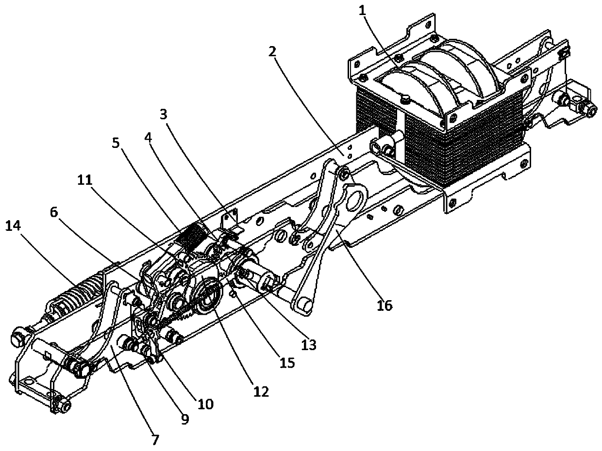 Manual closing mechanism for permanent magnetic mechanism