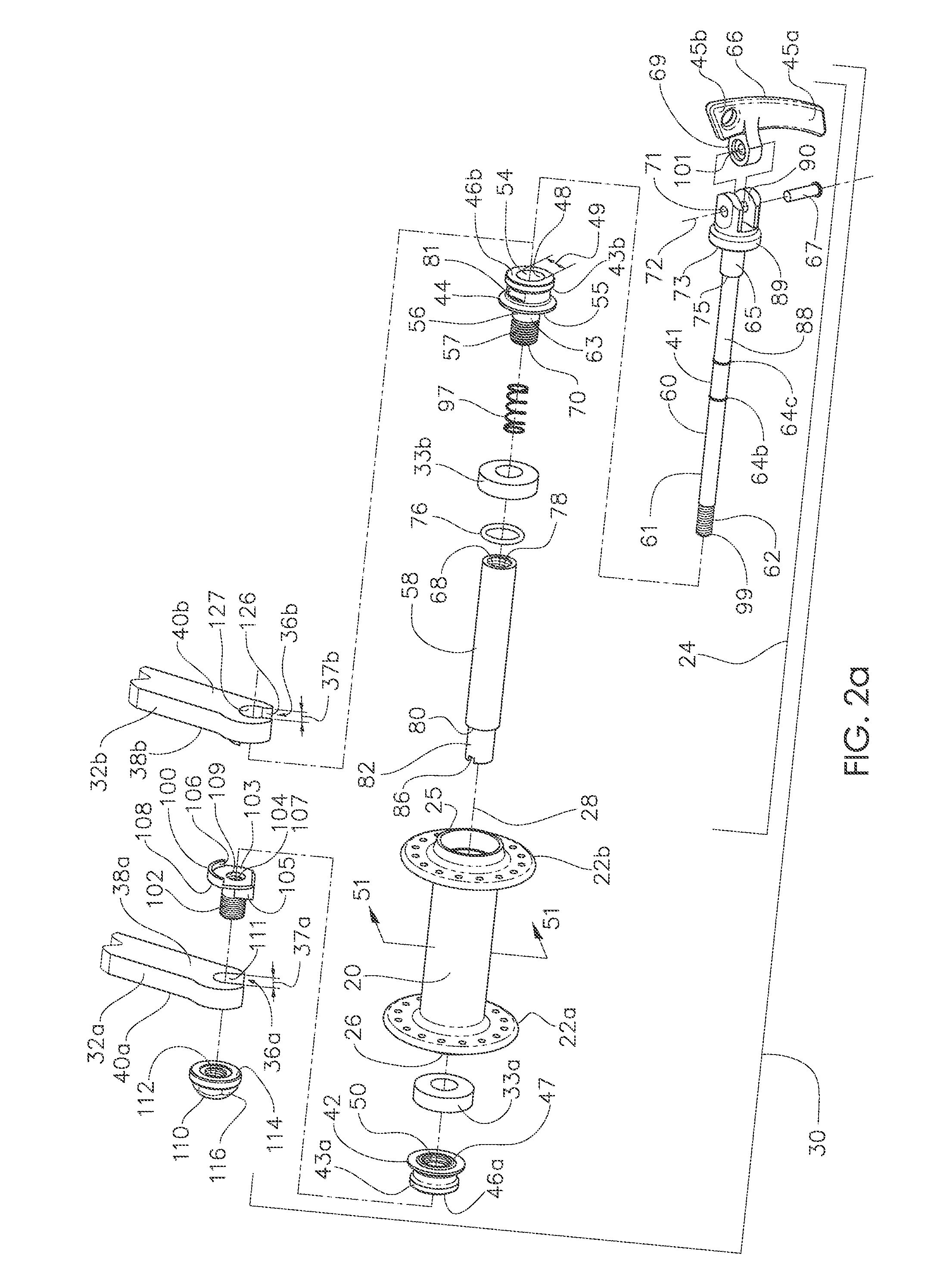 Handle assembly for an axle