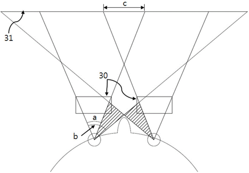 See-through display device capable of ensuring an ambient field-of-view