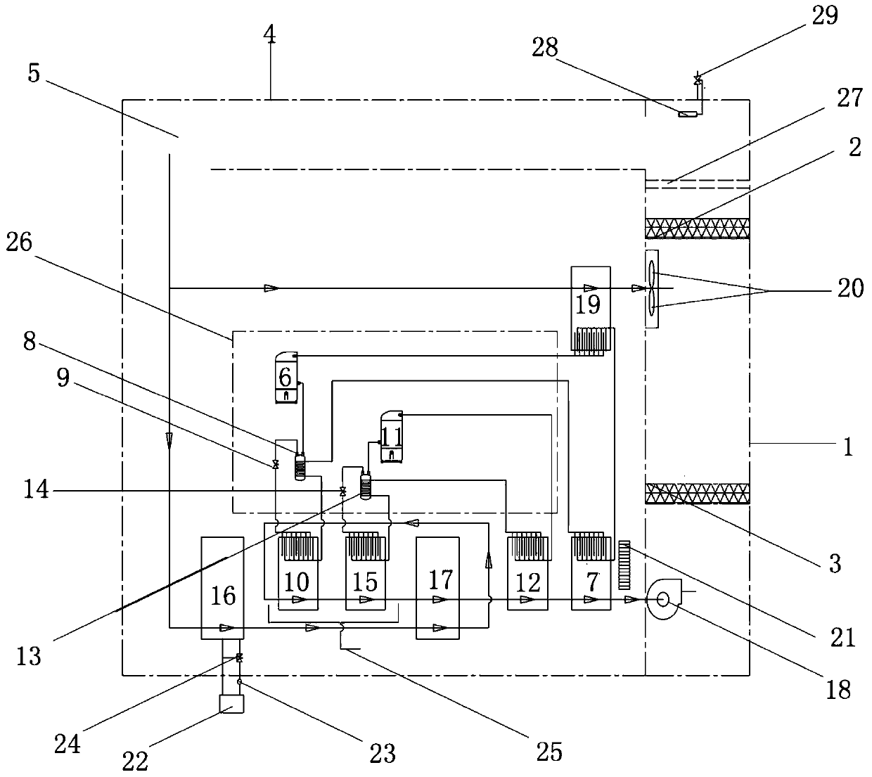 Heat pump type closed sludge drying system