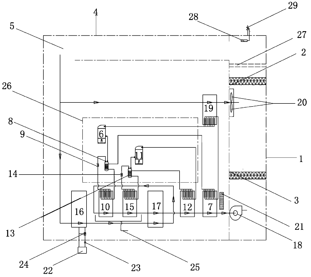 Heat pump type closed sludge drying system