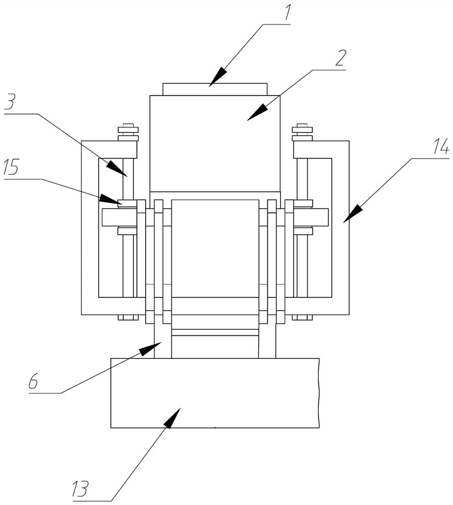 Loading device and loading method for dynamic biaxial compression of solid propellant