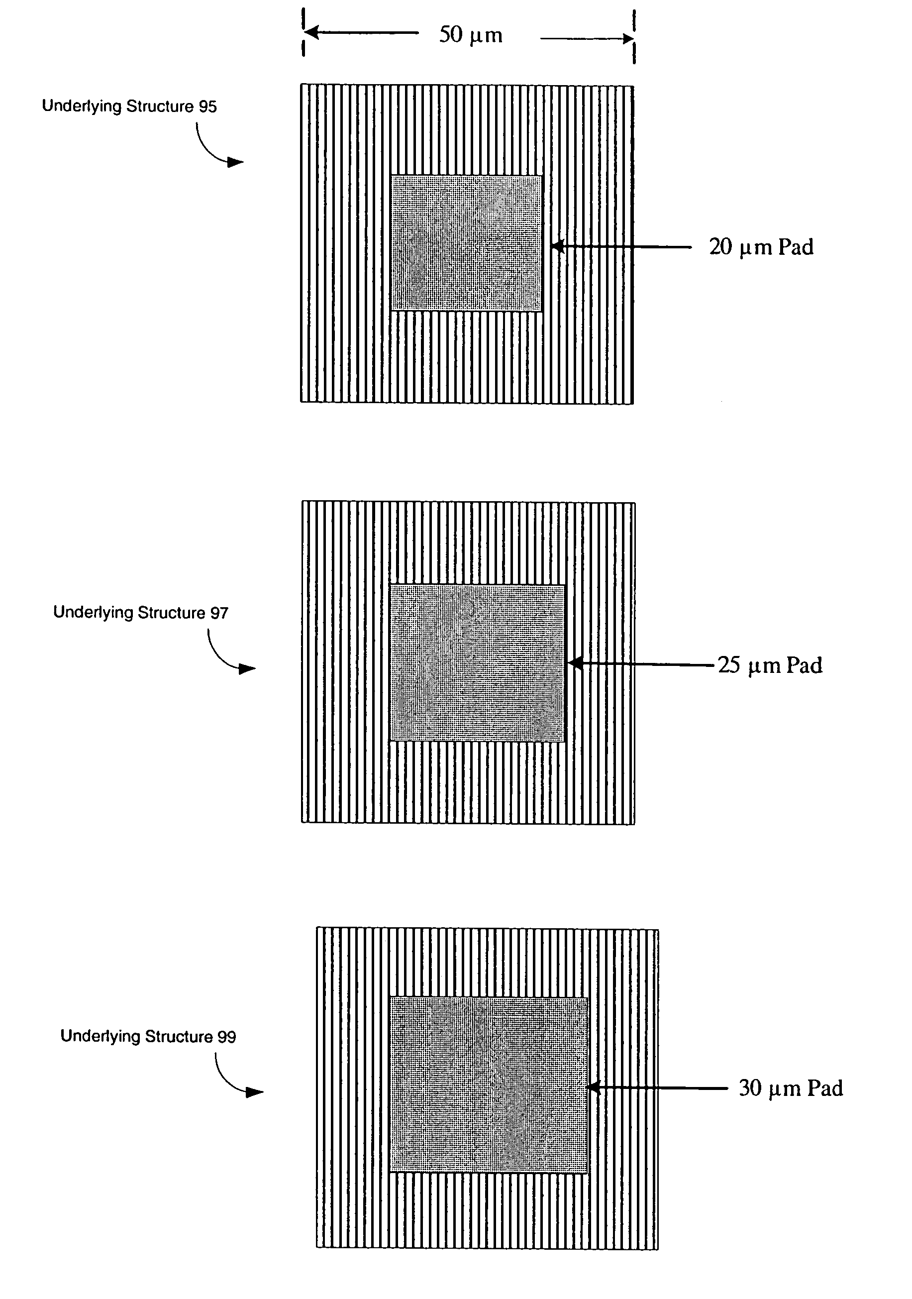 Balancing planarization of layers and the effect of underlying structure on the metrology signal