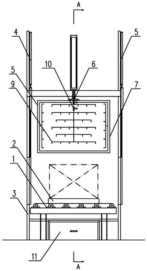 3D printing sand mold continuous type six-face automatic sand cleaning machine and sand cleaning method