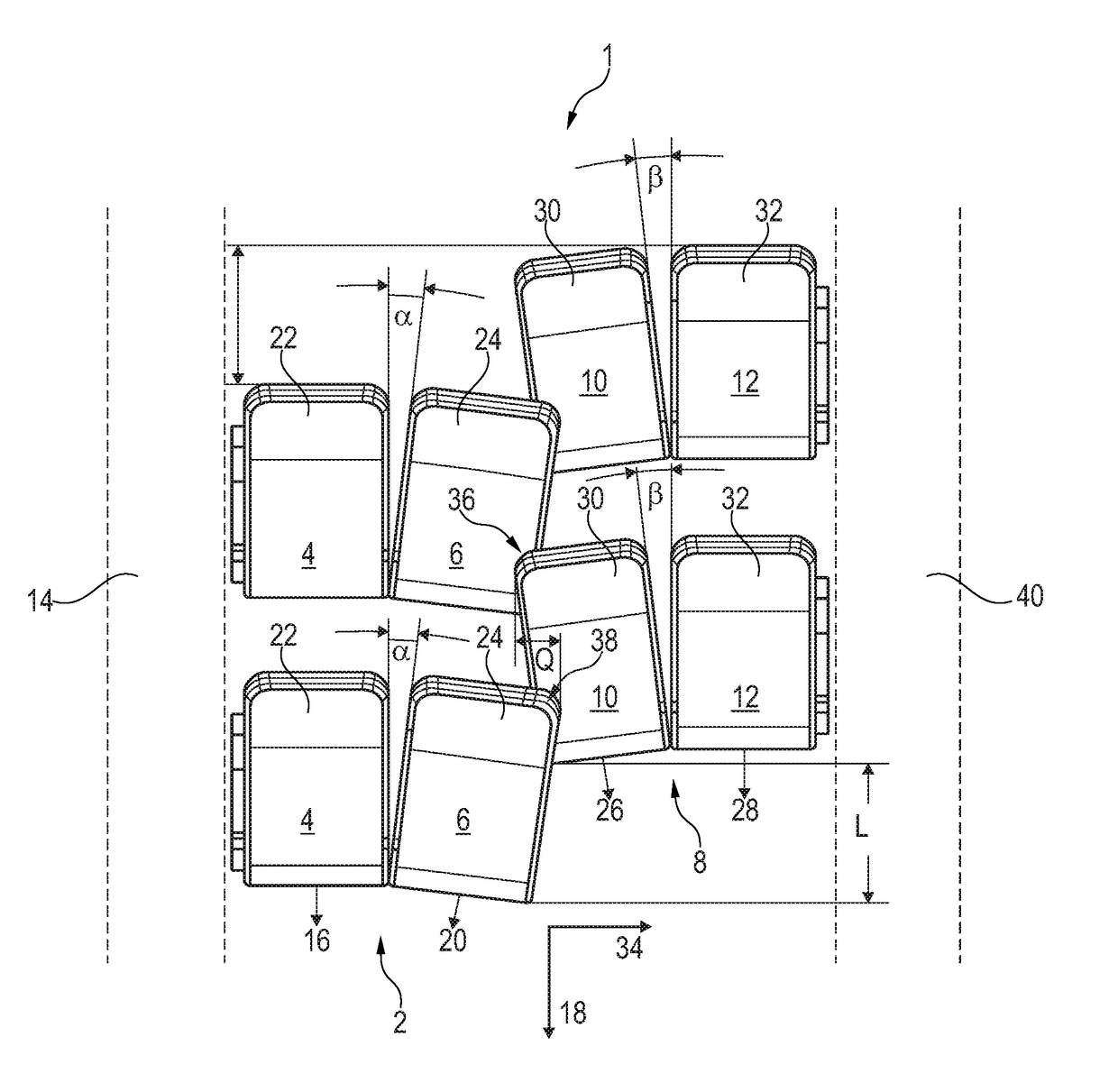 Space-optimized passenger seat arrangement for a vehicle cabin