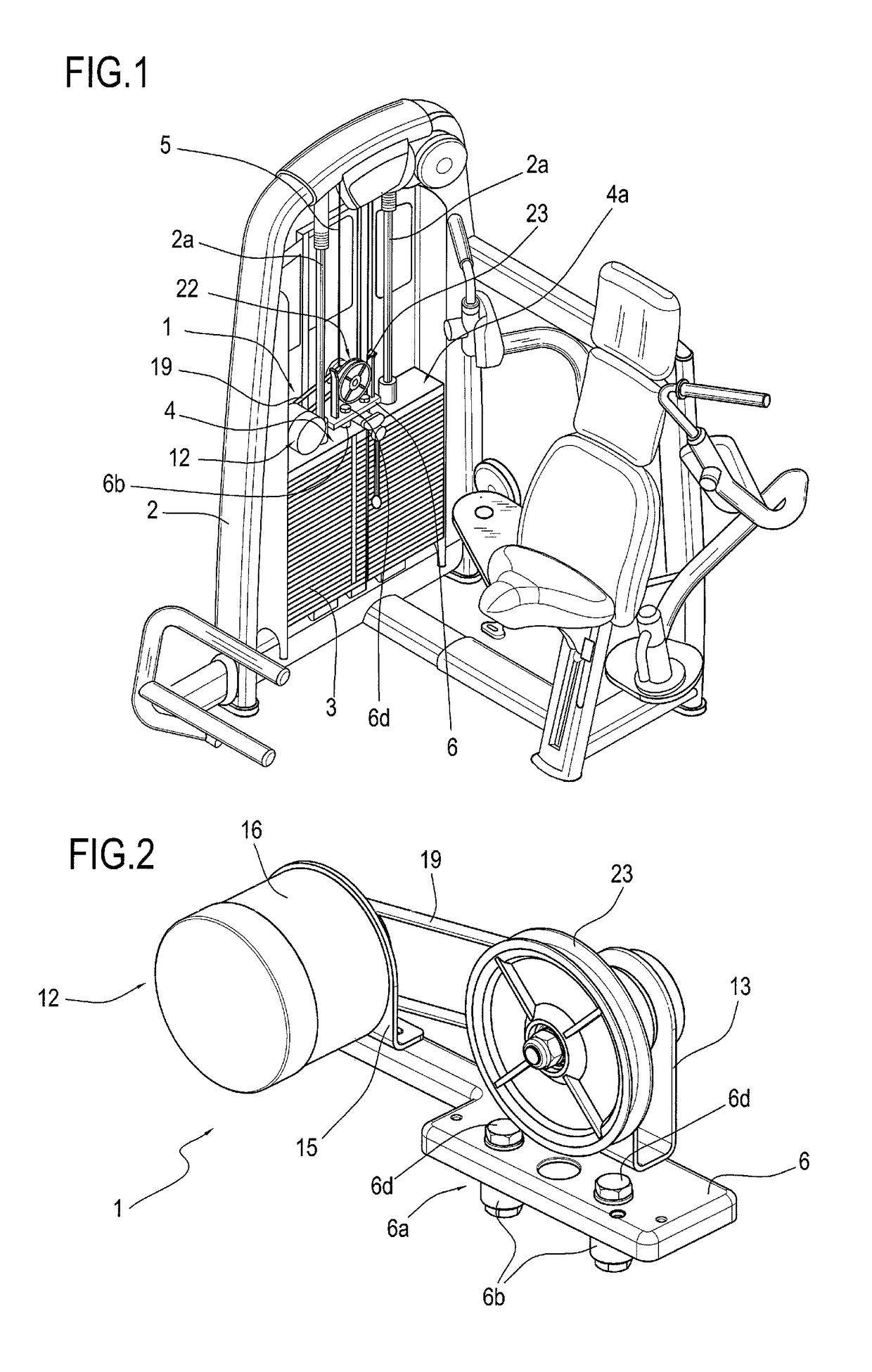 Force modulating device for a gym machine