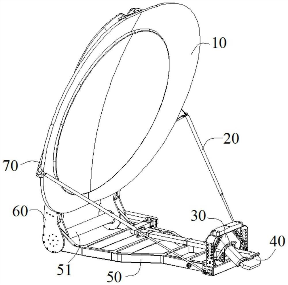 Reflector antenna assembly with flat-top directional diagram