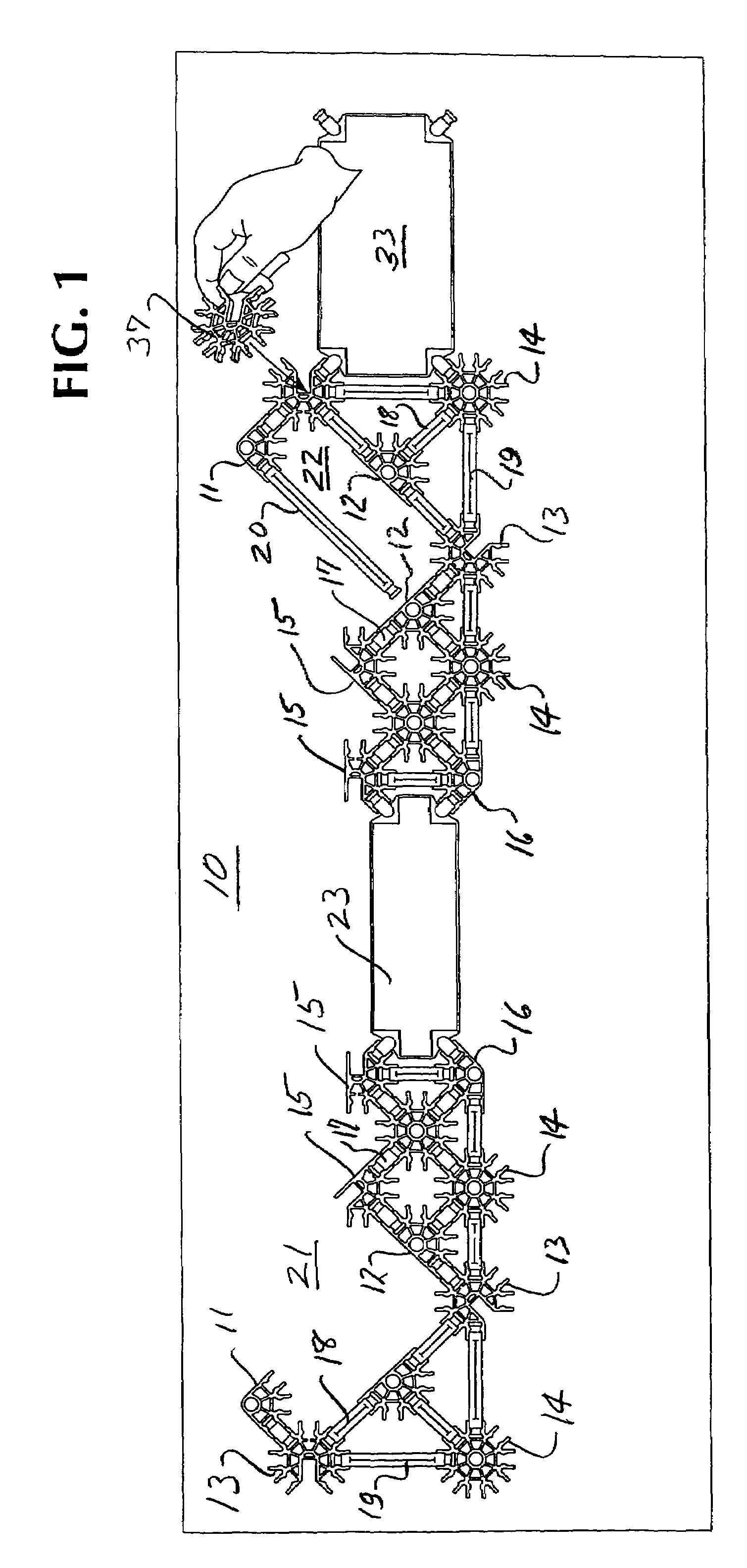 Method of constructing a three-dimensional structure with a multi-part construction toy set