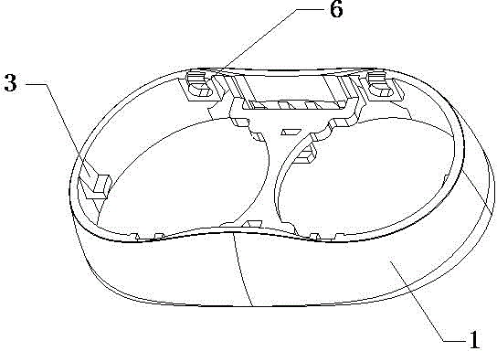 Floating facing bracket device of double-head rotating shaver