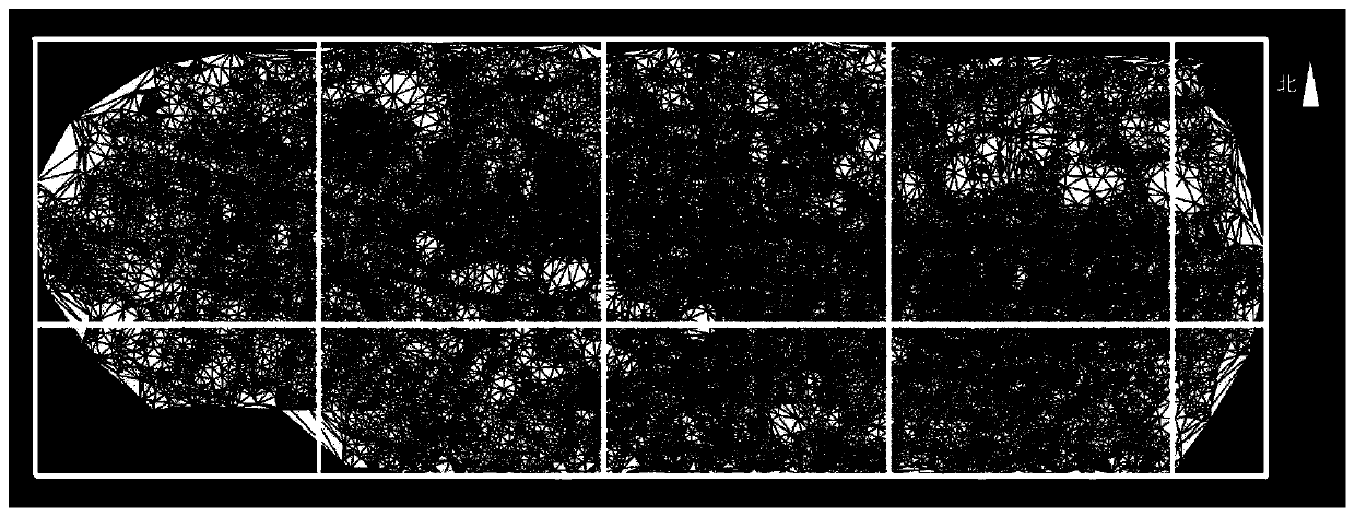 Point cloud and grid partitioning method in aerial photography terrain three-dimensional reconstruction system