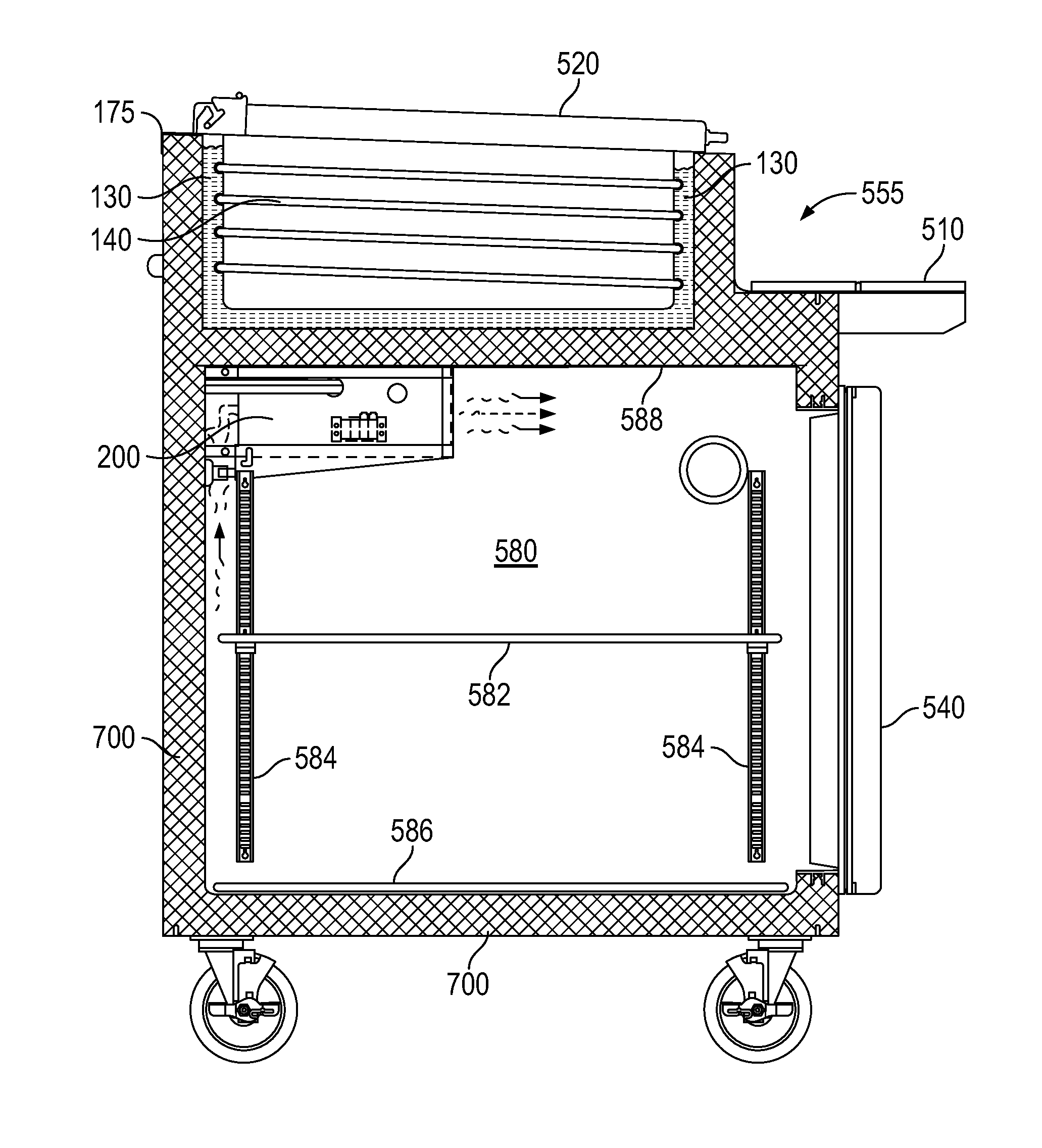 Glycol pan chiller systems with integrated stove top