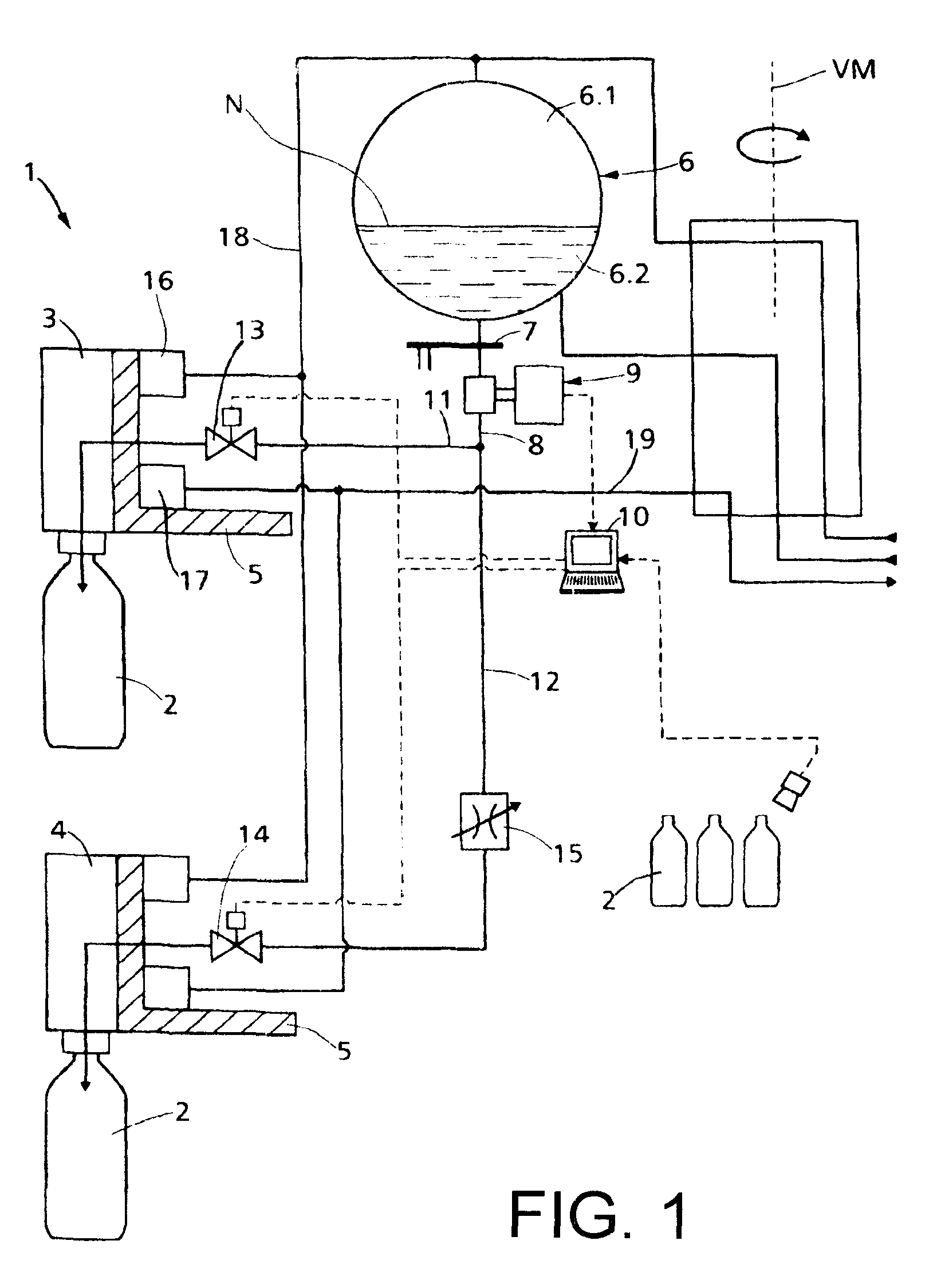 Method of filling bottles or similar containers in a bottle or container filling plant and a filling system for filling bottles or similar containers in a bottle or container filling plant