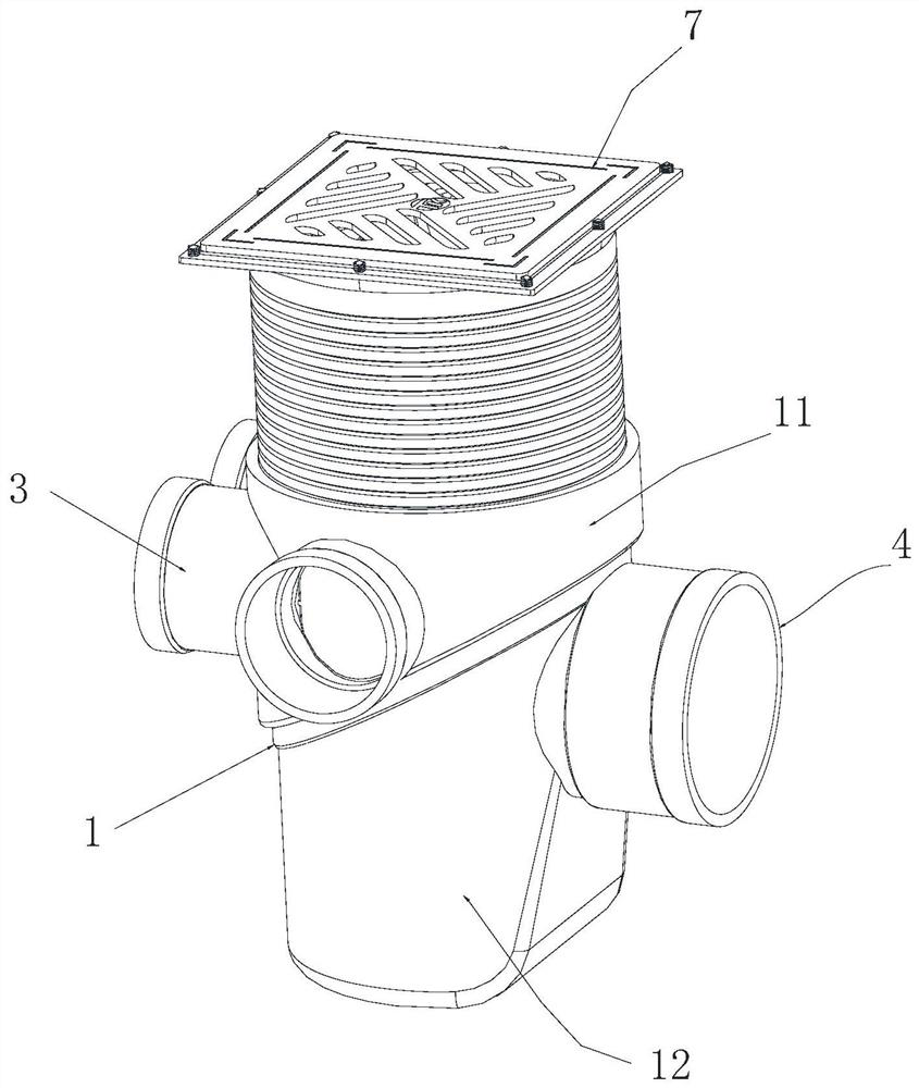 Epidemic prevention centralized water seal floor drain