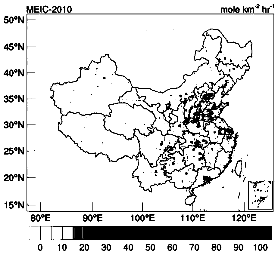 Sulfur dioxide emission source optimization method based on mode initial field assimilation