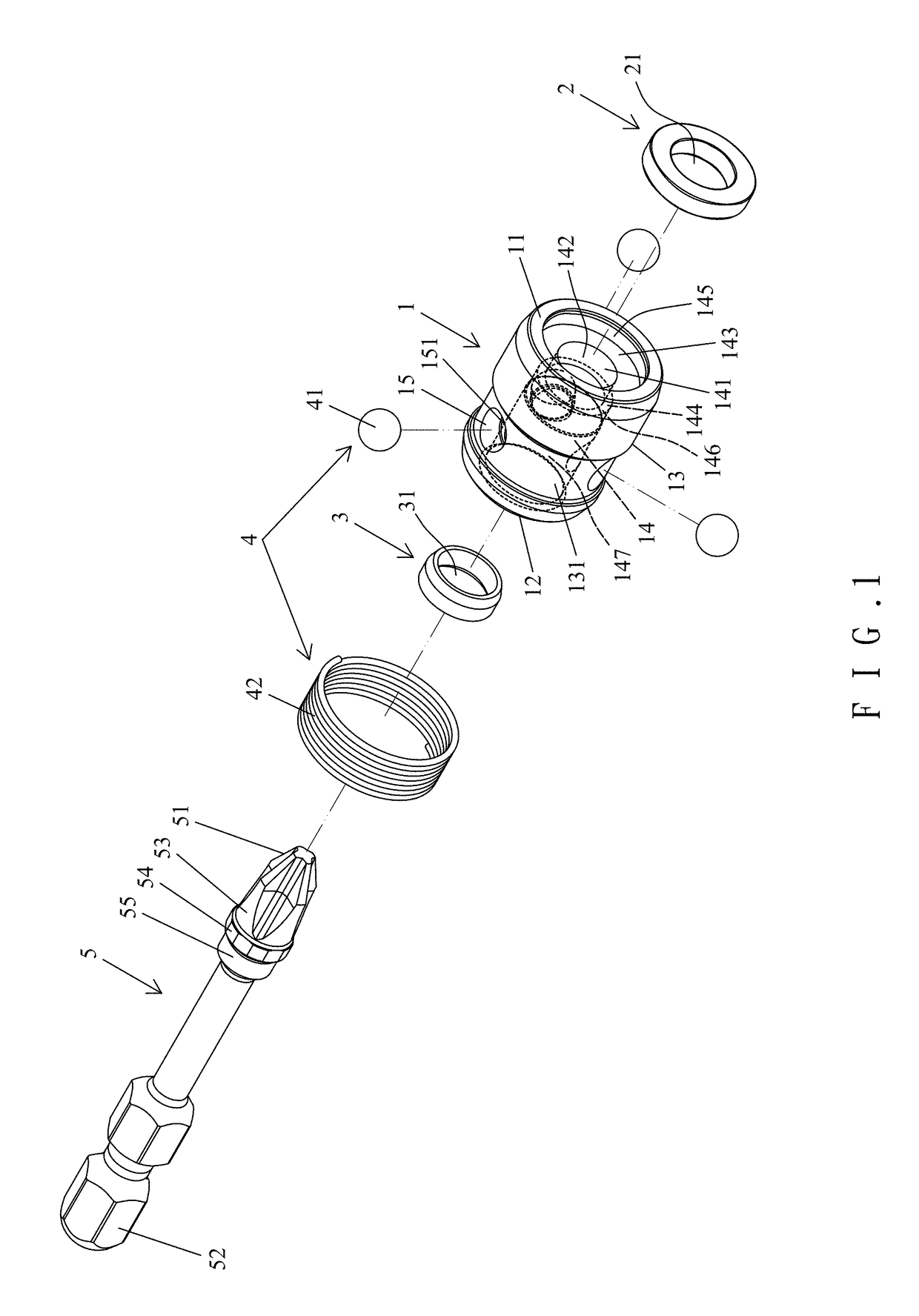 Screwdriver bit assembly with a magnetic structure