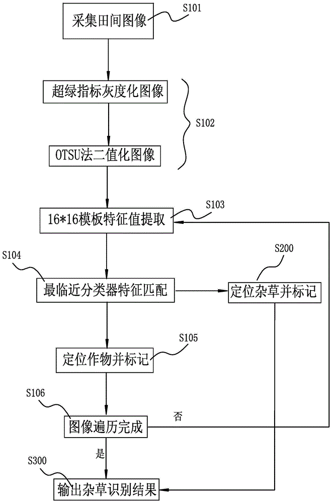 Reverse weed positioning method and positioning device