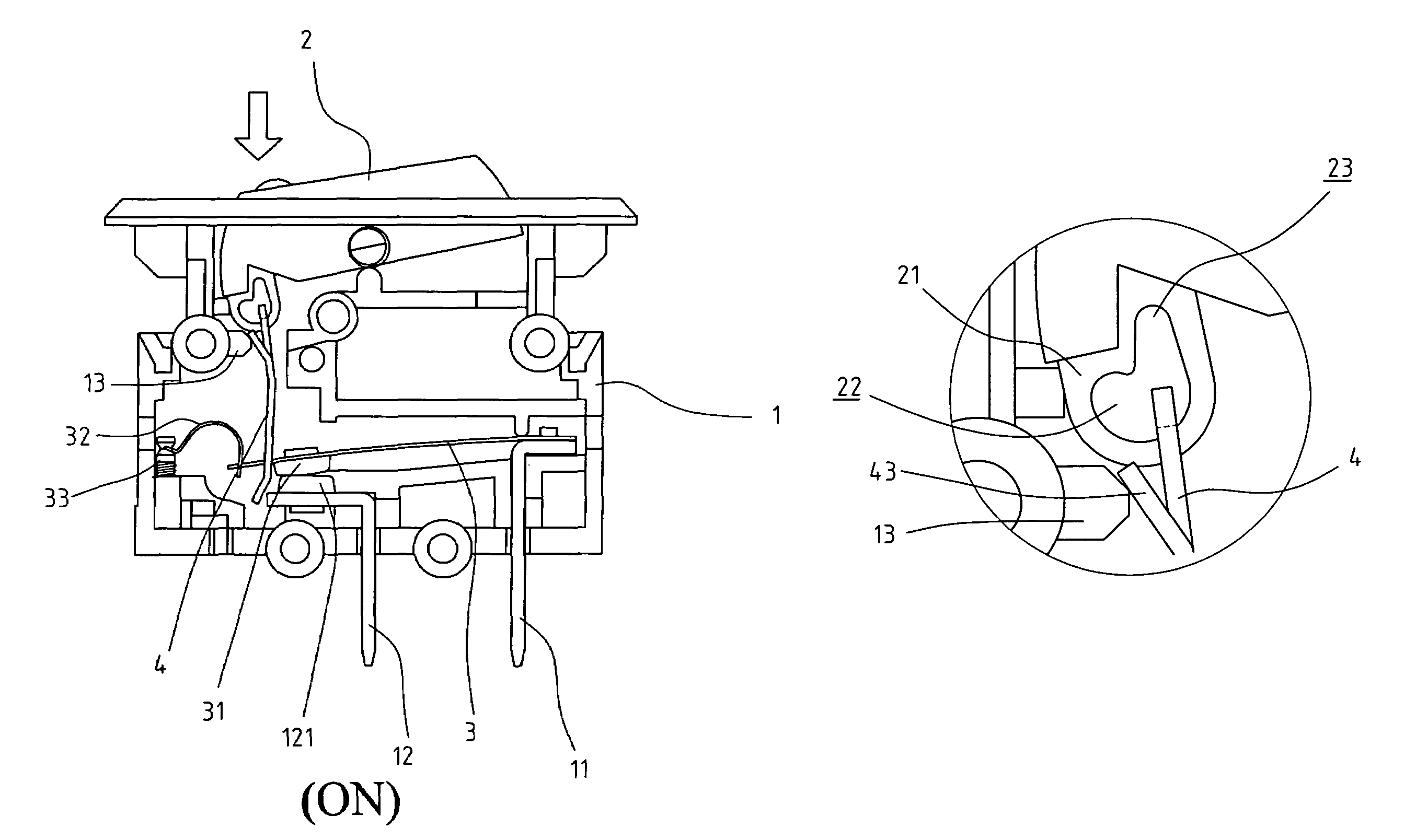 Protection device for switches