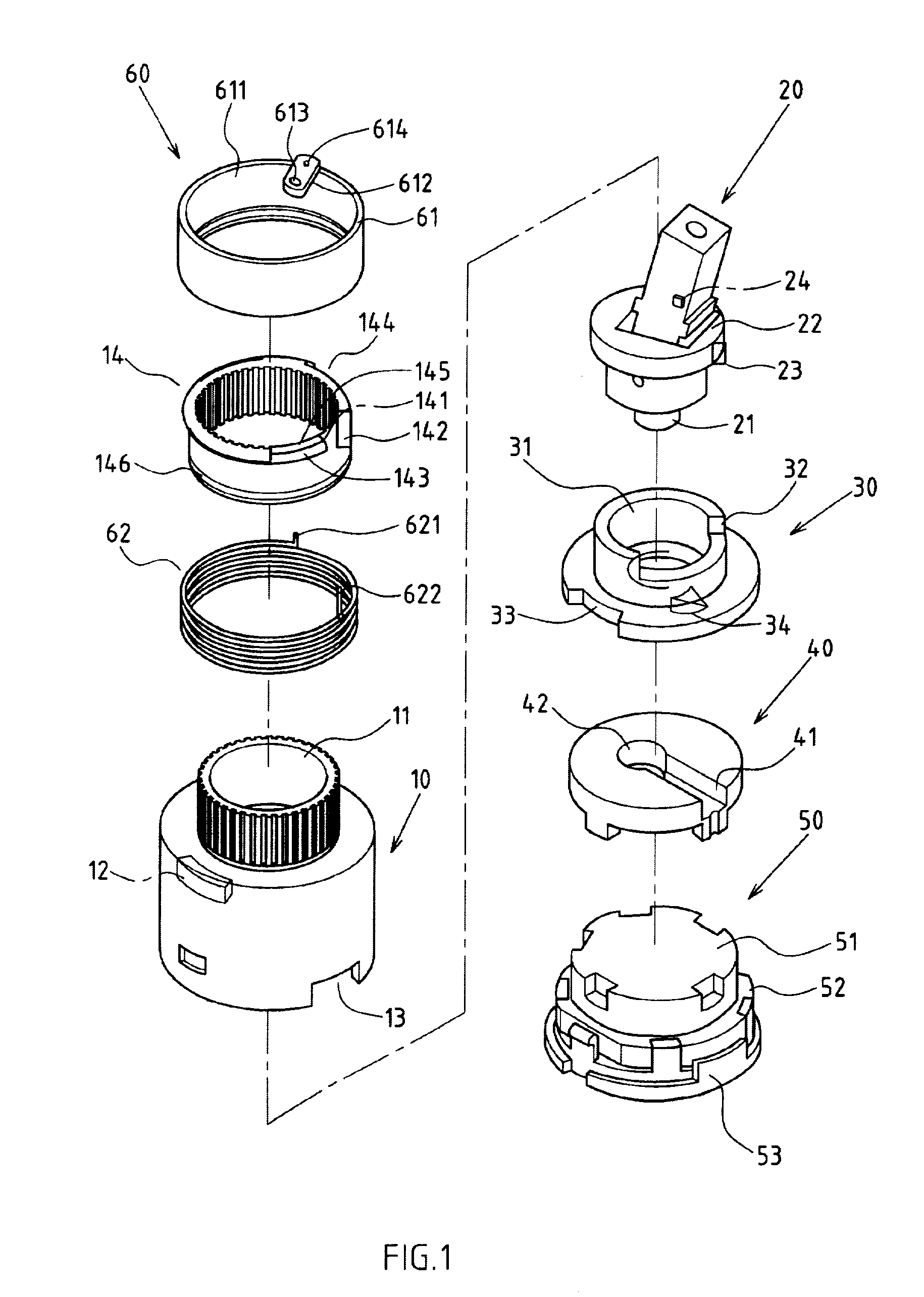 Automatic cold water feed-back mechanism for single handled faucet