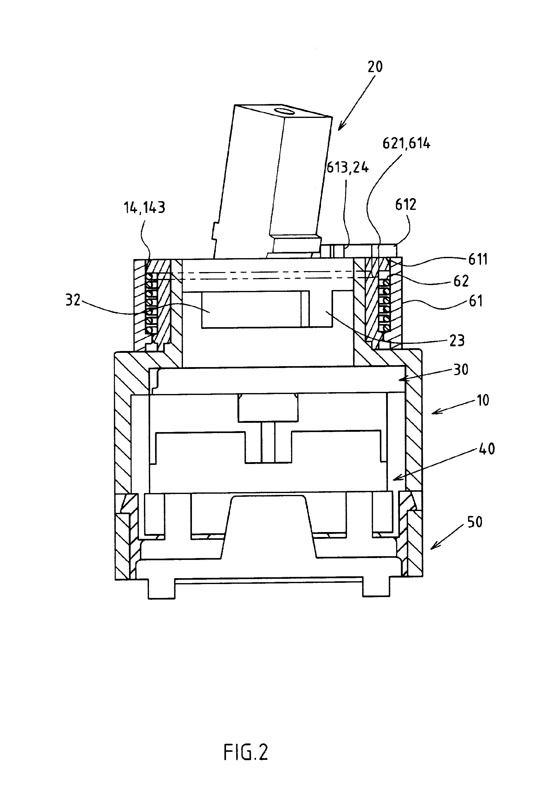 Automatic cold water feed-back mechanism for single handled faucet