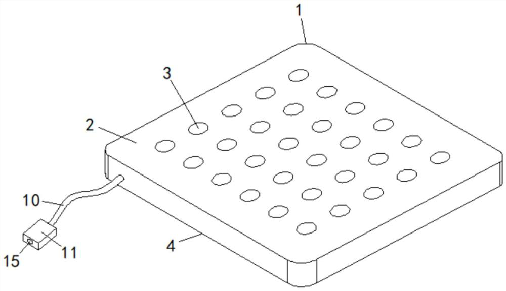 Pottery clay particle cushion capable of eliminating fatigue