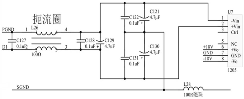 Amplifier power supply circuit of balance bridge and bridge amplifying circuit