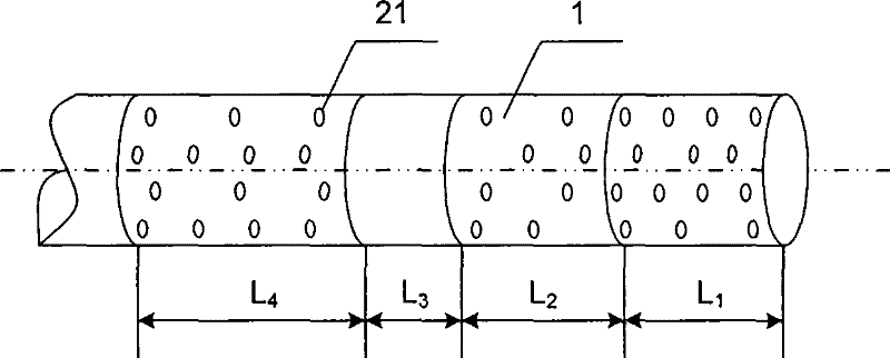 Controllable acid distributing tube and controllable acid distributing method