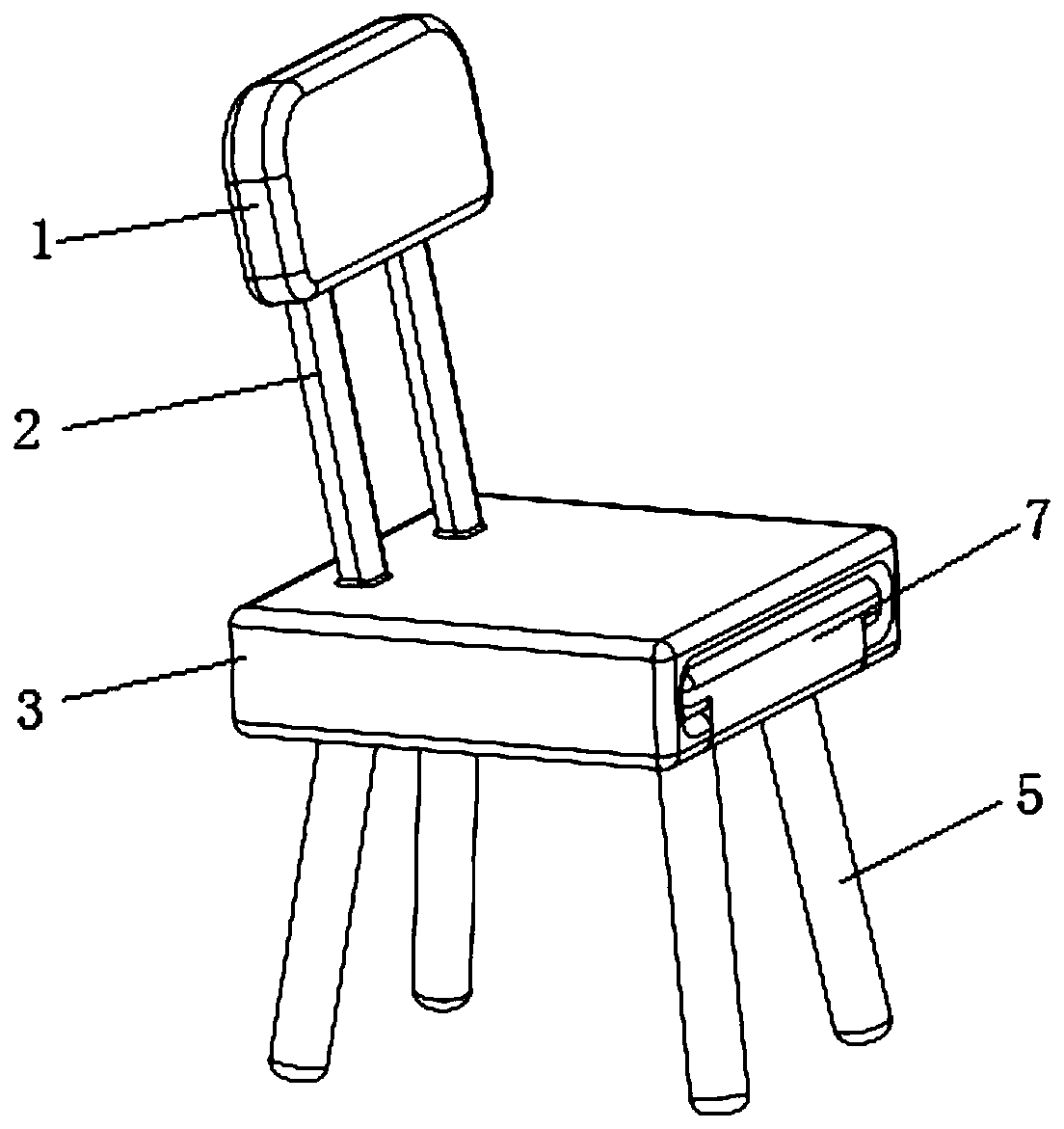 Combined detachable children desk and chair