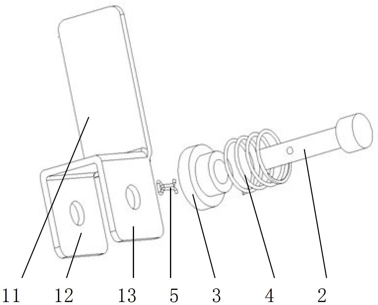 Inserted-pin split type safety locking fastener for sliding doors/windows