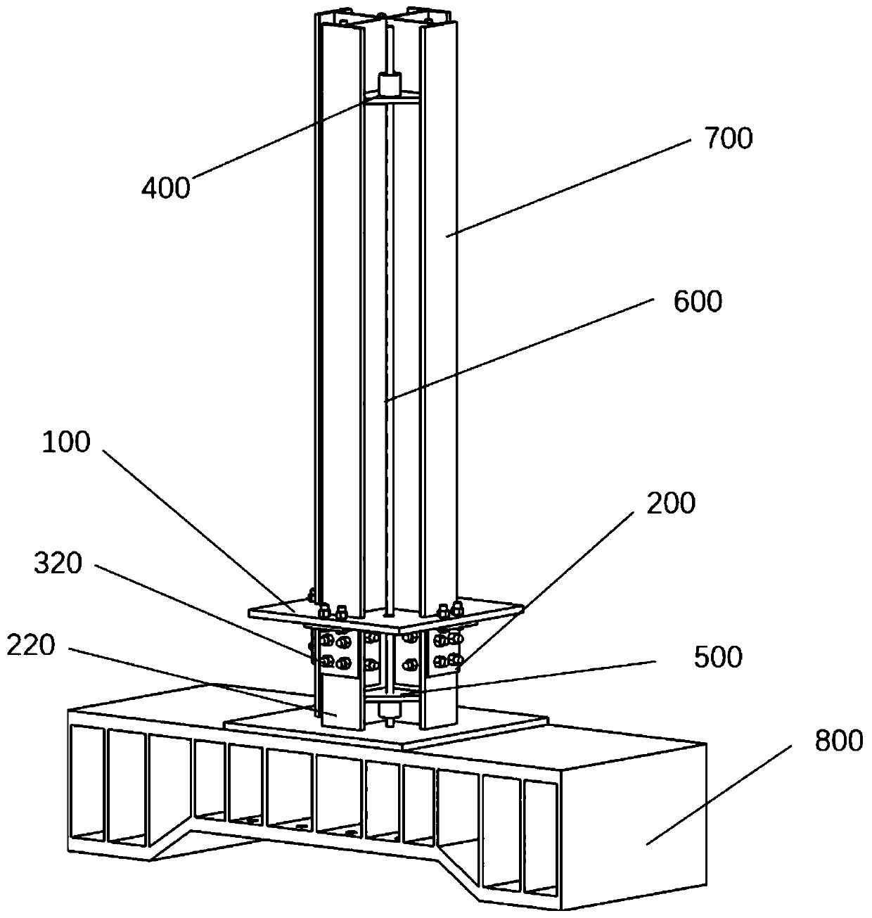 Intercolumnar connecting structure capable of recovering function