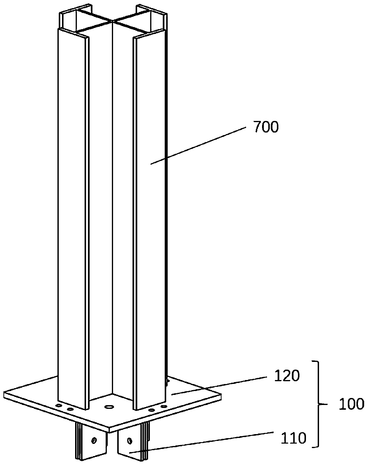 Intercolumnar connecting structure capable of recovering function