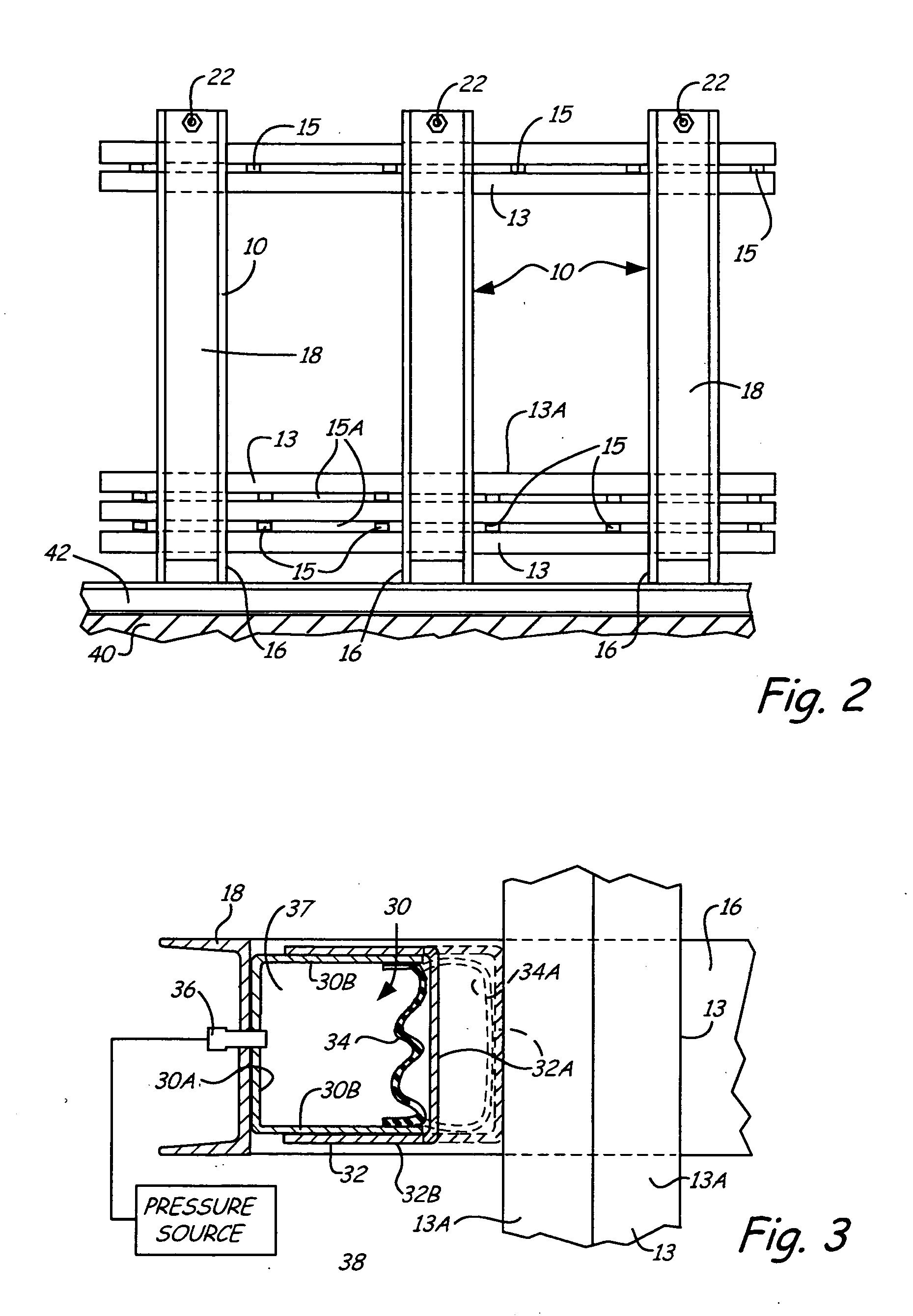 Restraining device for reducing warp in lumber during drying