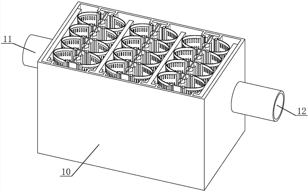 Uniform-light micro-optic resonance waste gas treatment device