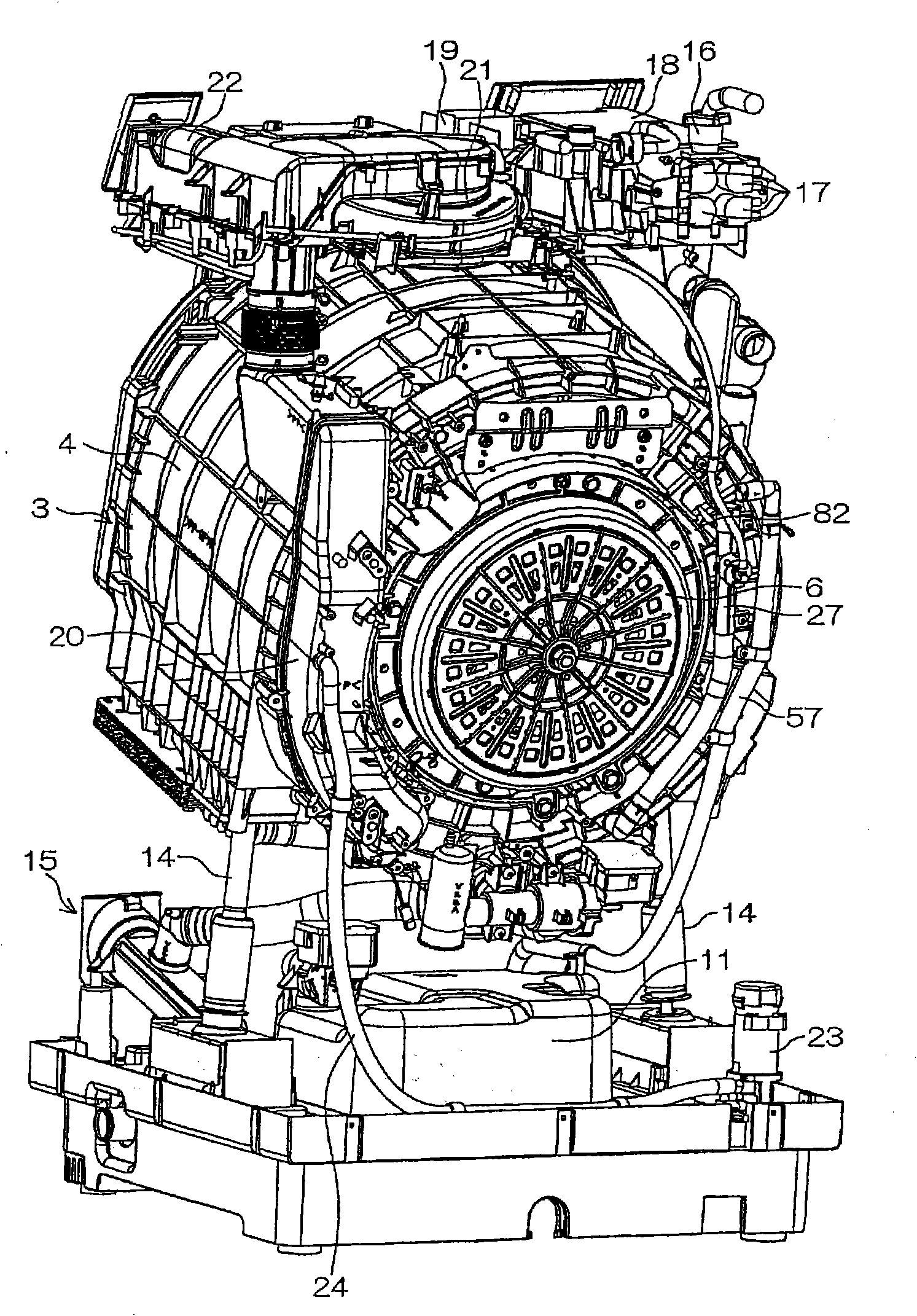 Washing dryer and deodorant device