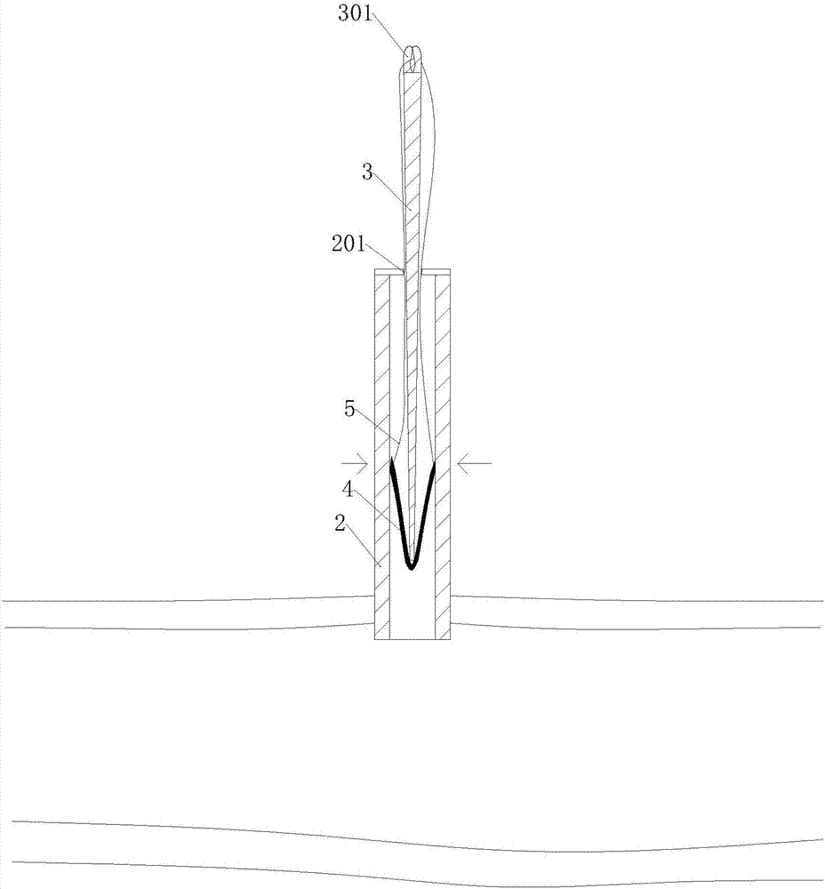 Femoral artery puncture suture device